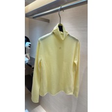 샤넬 하이넥 메리노 울 니트 탑