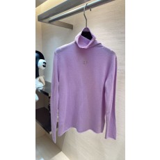 샤넬 하이넥 메리노 울 니트 탑