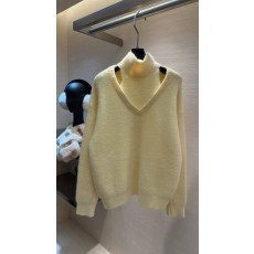 미우미우 라쿤 퍼 레이어드 니트 탑