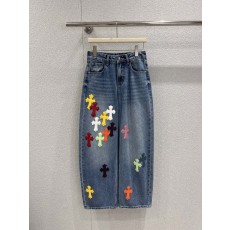 크롬하츠 26SS 컬러 크로스 패치 데님 팬츠