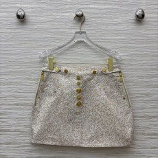 스키아파렐리 25신상 이형 버튼 자카드 스커트