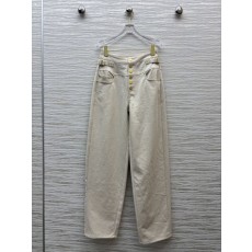 스키아파렐리 25 이형 버튼 오버핏 데님 팬츠