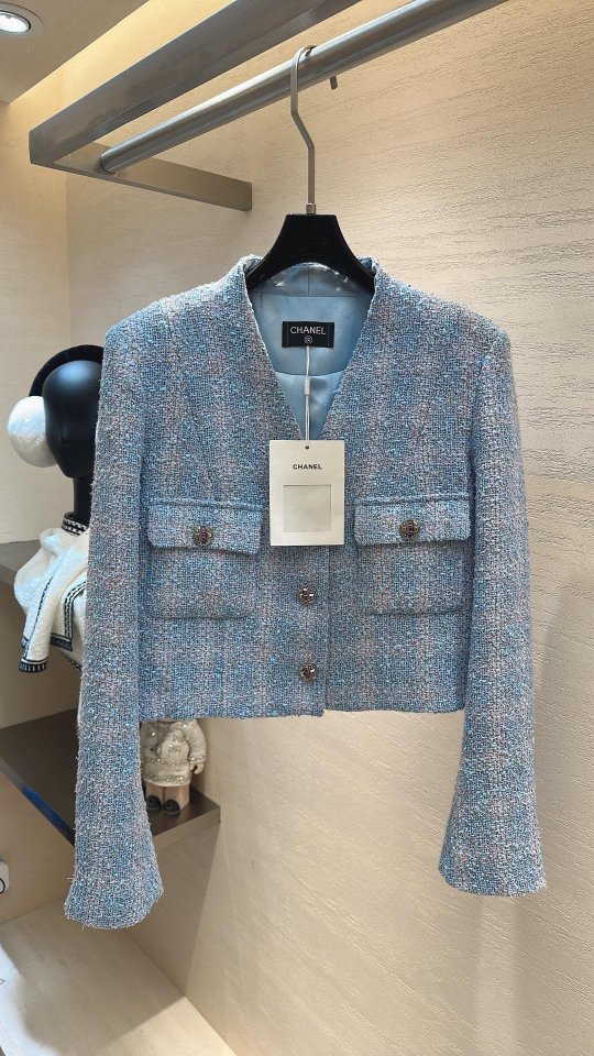 샤넬 혼색 트위드 숏 자켓