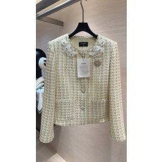 샤넬 거위옐로 트위드 자켓