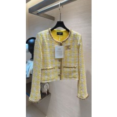 샤넬 금장 스터드 트리밍 숏 자켓