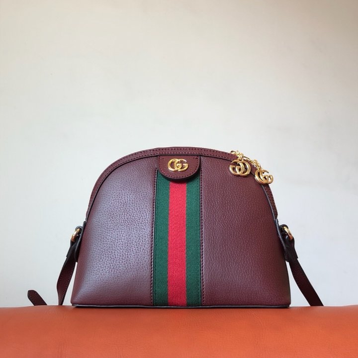 구찌 GG 오피디아 쉘백 미디엄 버건디