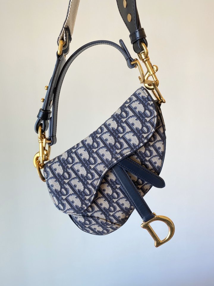 디올 새들백 스몰 자수 캔버스