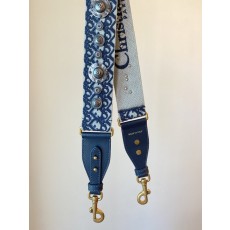 디올 블루 자카드 자수 숄더 스트랩