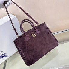 버버리 스웨이드 토트백