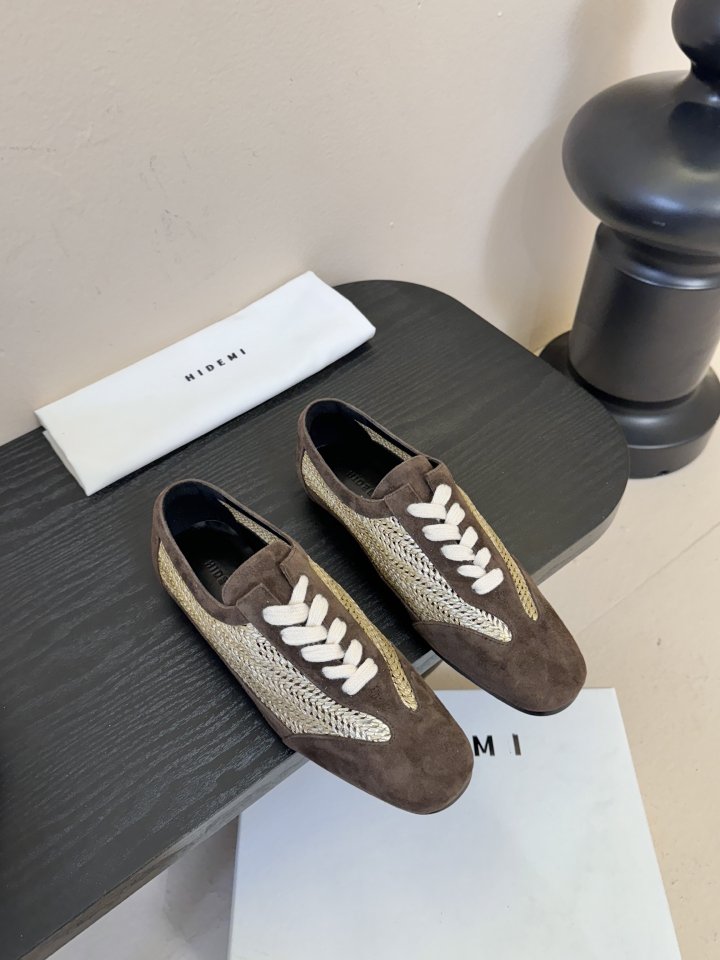 히데미 여성 위빙 플랫 로퍼