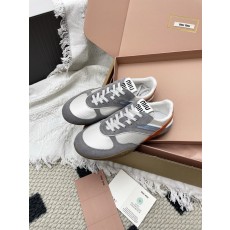 여성 미우미우 통기성 메쉬 복고 스니커즈 (독일군)