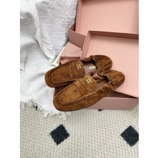 여성 미우미우 메리제인 발레 슈즈