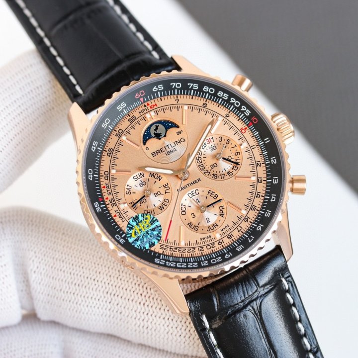 브라이틀링 네이비타이머 140주년 한정판 로즈골드