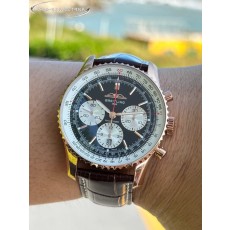 브라이틀링 나비타이머 43mm B01 크로노그래프 / 로즈골드베젤