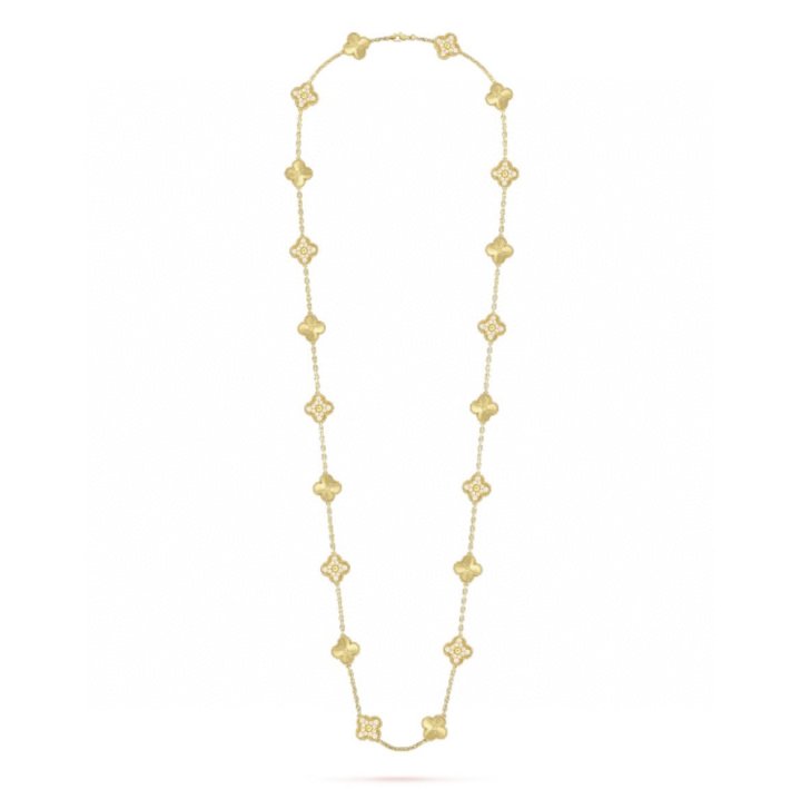 반클리프 여성 클래식 알함브라 20플라워 레이저 컷 목걸이