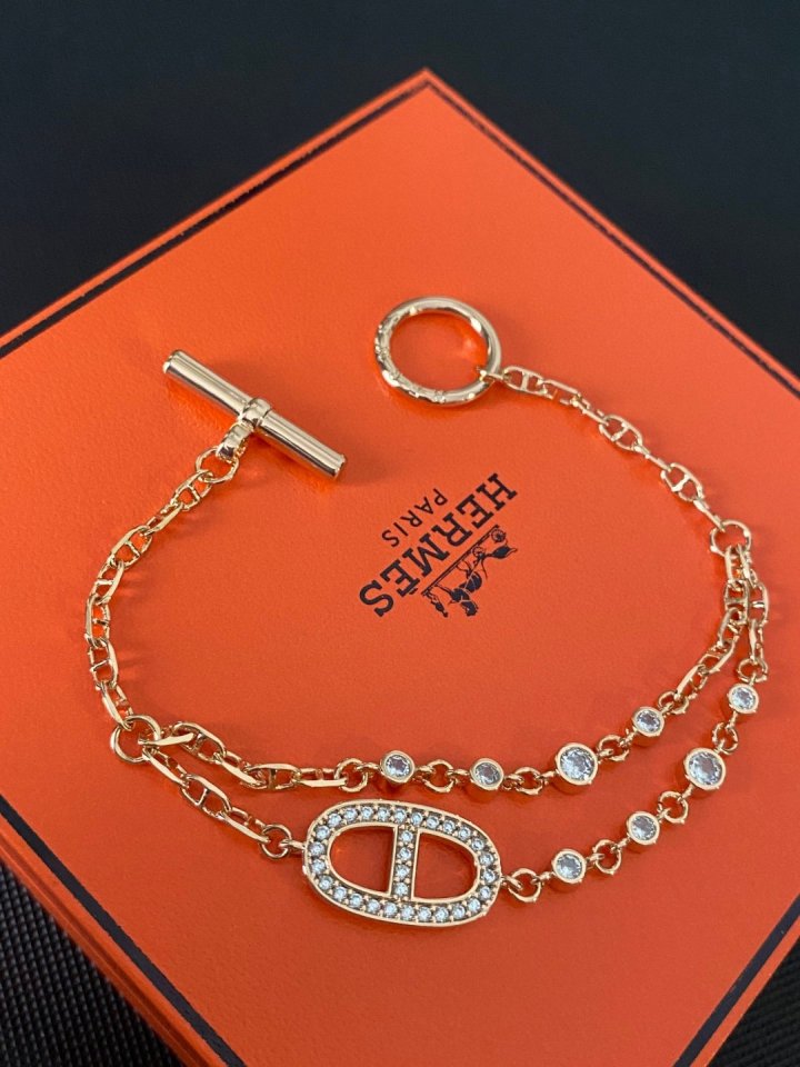 에르메스 여성 클래식 더블 피그노즈 팔찌