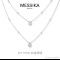 메시카 여성 클래식 마이 트윈 더블 레이어 드롭 목걸이