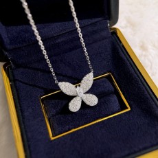 그라프 여성 클래식 보우 버터플라이 드롭 다이아 목걸이