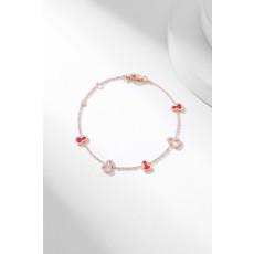 여성 클래식 기린 레드 마노 호리병 팔찌