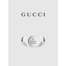 구찌 남녀공용 클래식 로고 인그레이빙 링