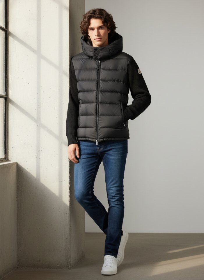 몽클레어 남성 구스다운 니트패딩 ☆ 2025