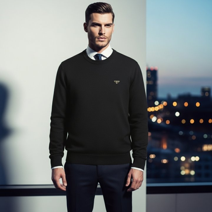 프라다 100% 크루넥 울니트 / 매장판