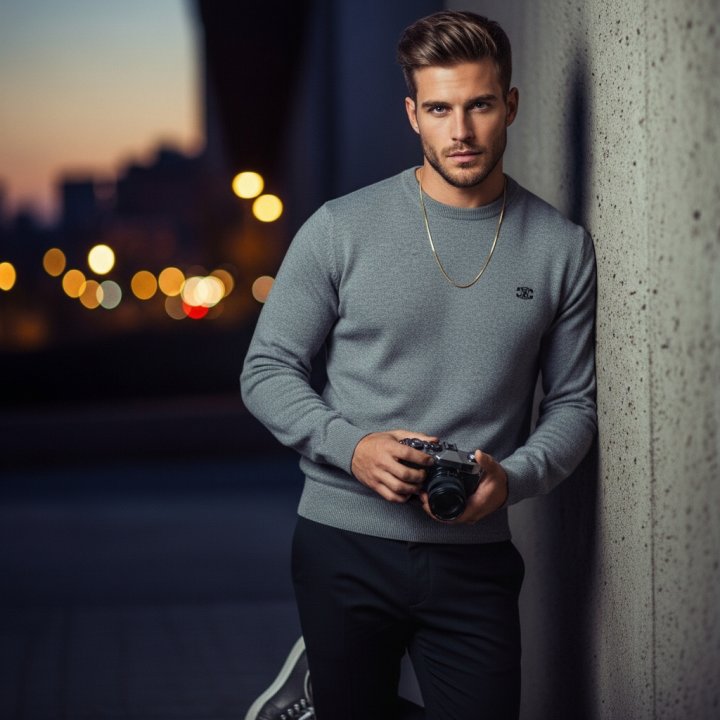 셀린느 자수로고 크루넥 울니트 / 매장판