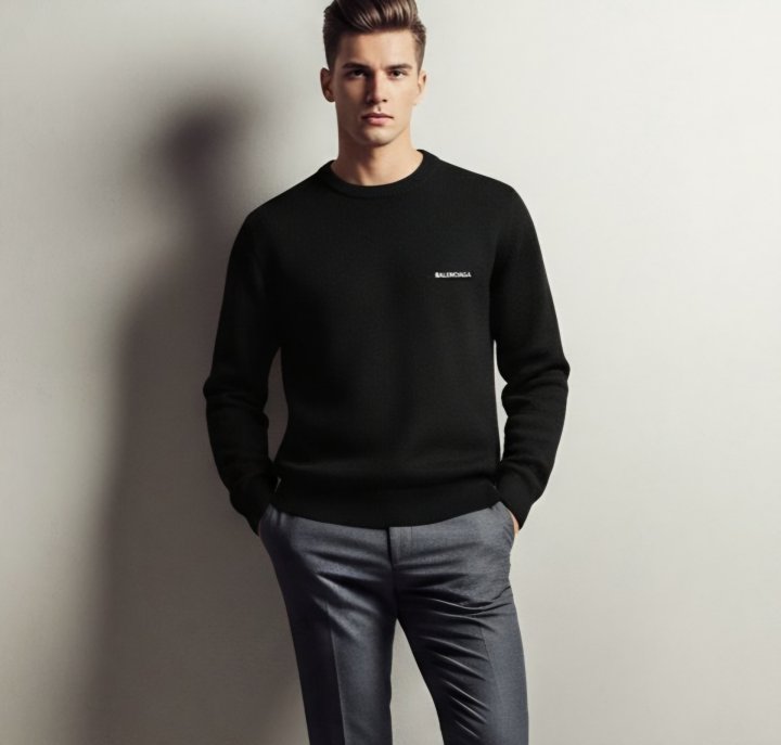 발렌시아가 100% 크루넥 울니트 / 매장판