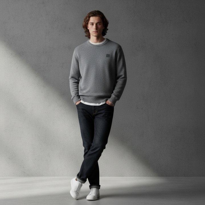 로에베 100% 울 크루넥 니트 / 매장판