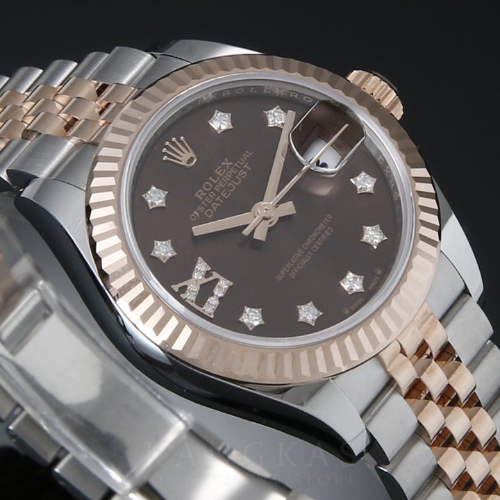 롤렉스 레이디-데이트저스트 28 ㅡ 초코다이아 스타텐포인트