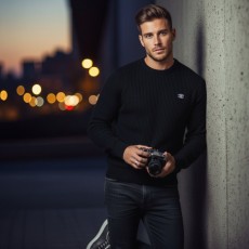 셀린느 자수로고 크루넥 울니트 / 매장판