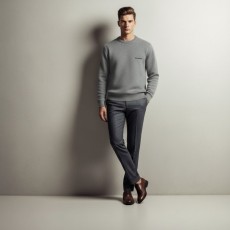 발렌시아가 100% 크루넥 울니트 / 매장판