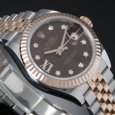 롤렉스 레이디-데이트저스트 28 ㅡ 초코다이아 스타텐포인트